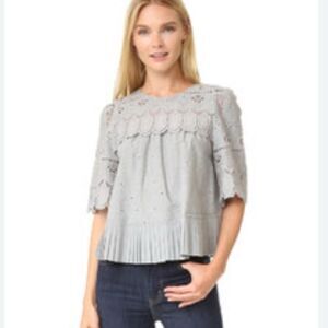 Sea New York Lace Eyelet Relaxed Top